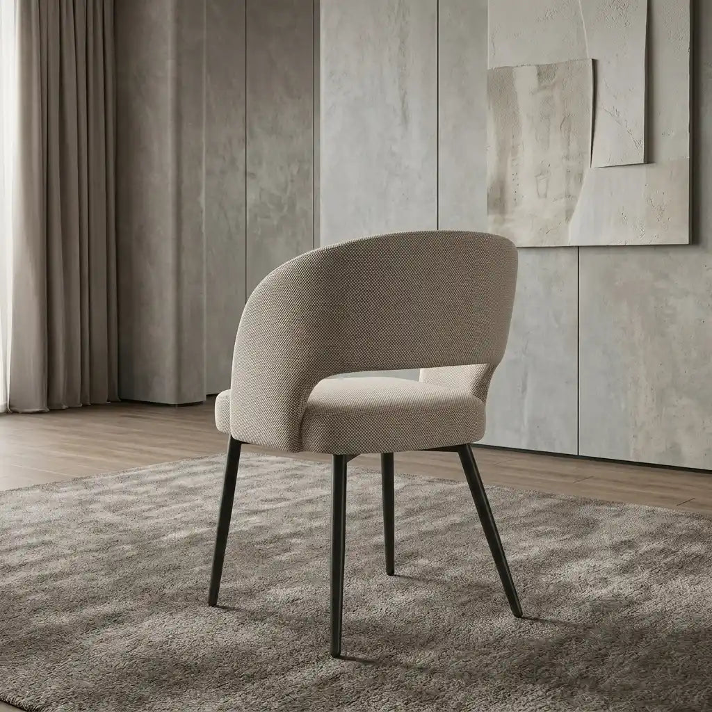 7-Piece Modern Dining Set close-up showing durable table surface texture, sturdy frame, and comfortable chair upholstery stitching