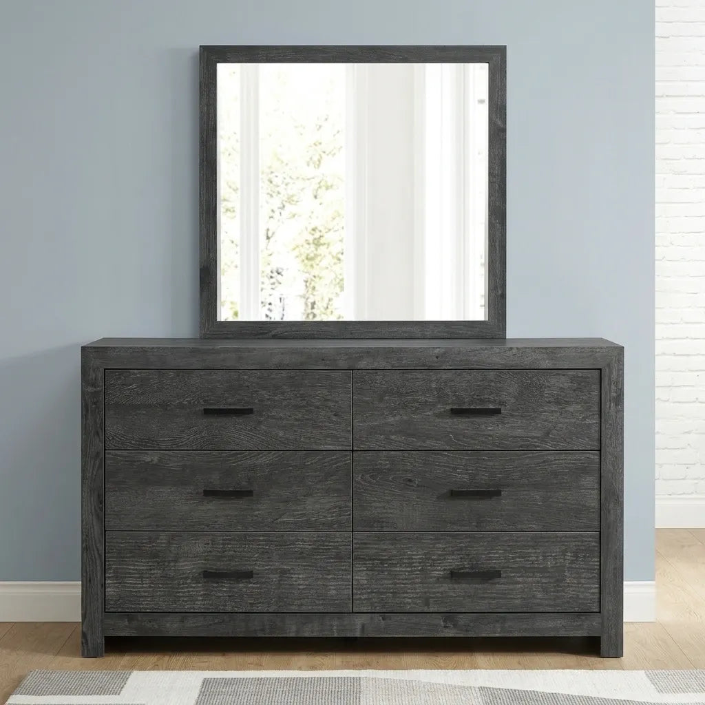 Close-up of integrated headboard reading lamps and USB charging ports on graphite grey bed