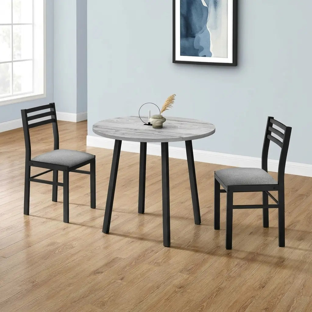 3 Piece 35" Drop-Leaf Dining Set
