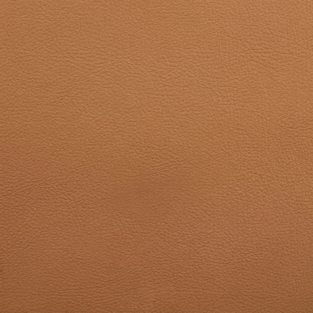 Close-up detail of caramel brown top grain leather match upholstery grain