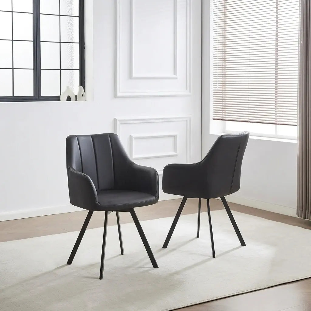 modern grey velvet 360-degree swivel chairs
