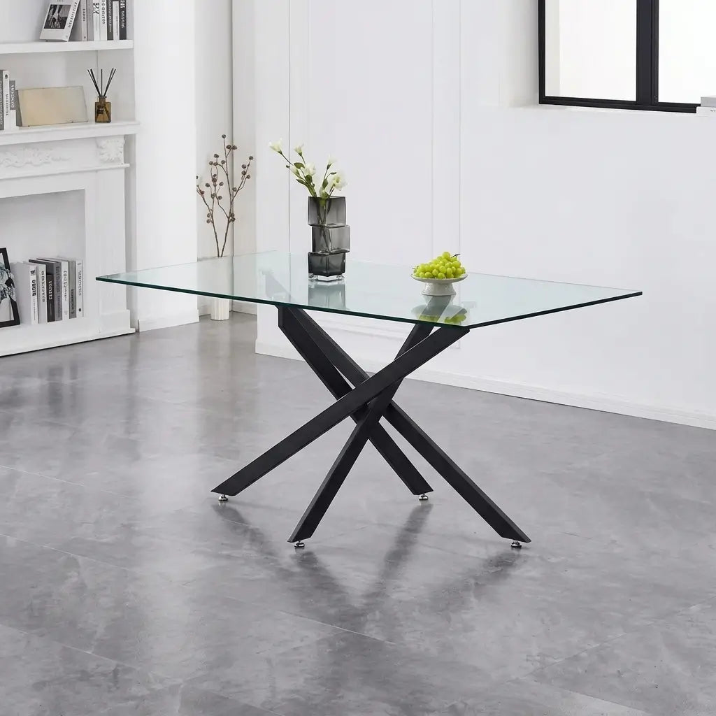 7-Piece Modern Dining Set close-up showing durable tabletop surface texture, reinforced frame, and comfortable chair upholstery stitching